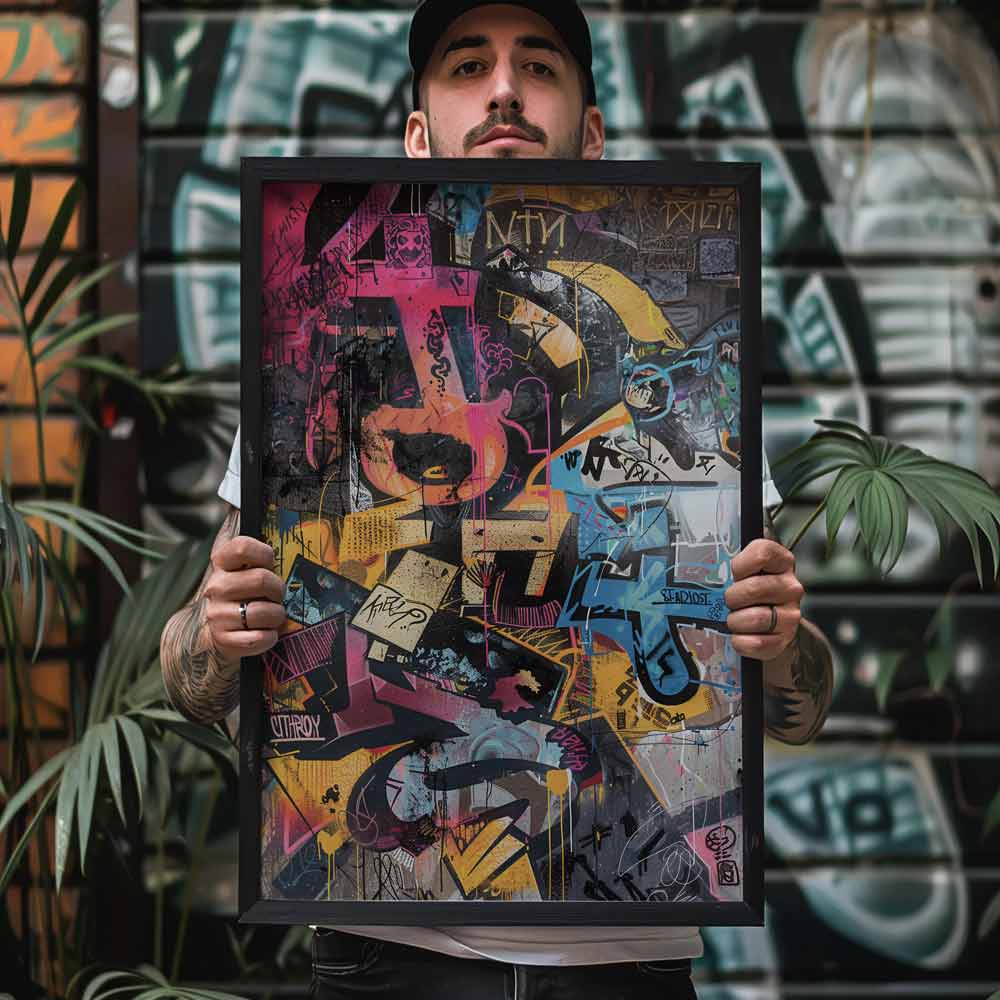 Vibrant Abstract Graffiti Poster