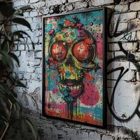 Insane Skull Graffiti Poster