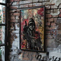 Gas Mask Graffiti Poster