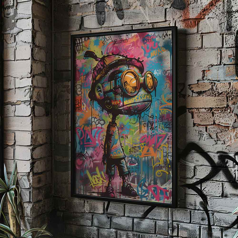 Urban Alien Graffiti Poster