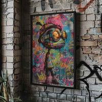 Urban Alien Graffiti Poster