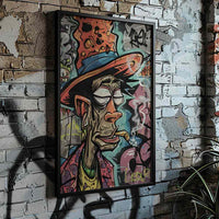 Smoking Caricature Graffiti Poster