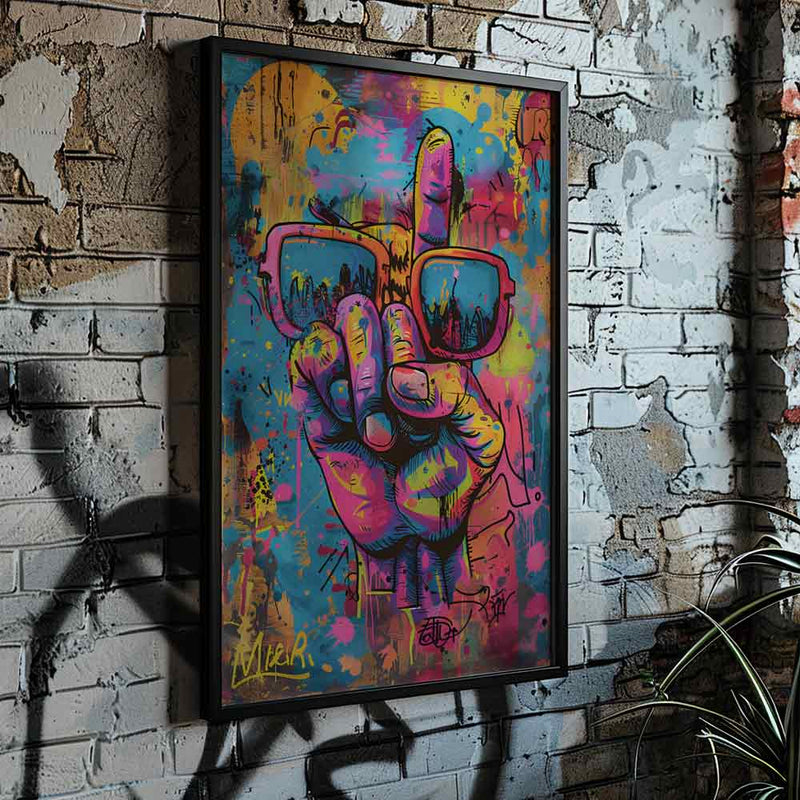 Finger Pointer Graffiti Poster