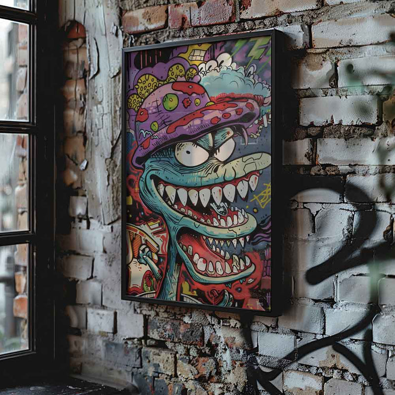 Grin Chaos Graffiti Poster