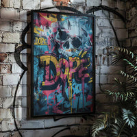 Dope Skull Graffiti Poster