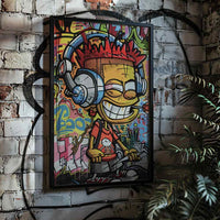 Cartoon Wall Art Graffiti Poster