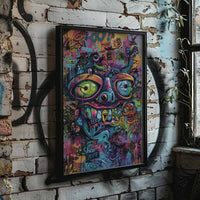 Monster's Face Graffiti Poster