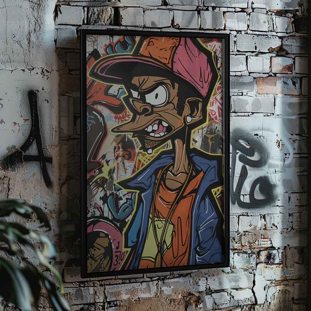 Caricature Portrait Graffiti Poster