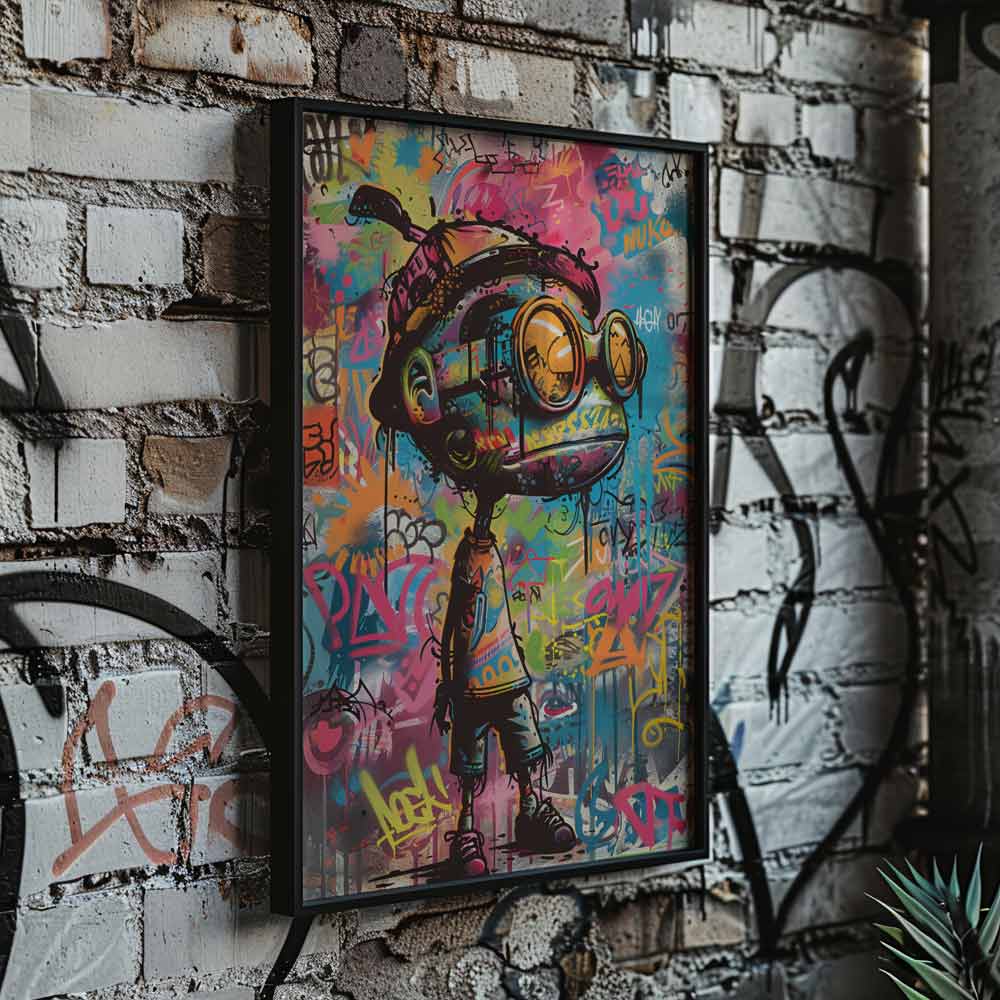 Urban Alien Graffiti Poster