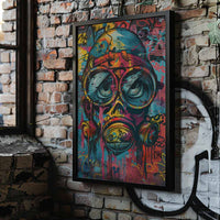 Radiation Mask Graffiti Poster