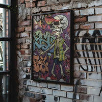 Skull Street Art Graffiti Poster