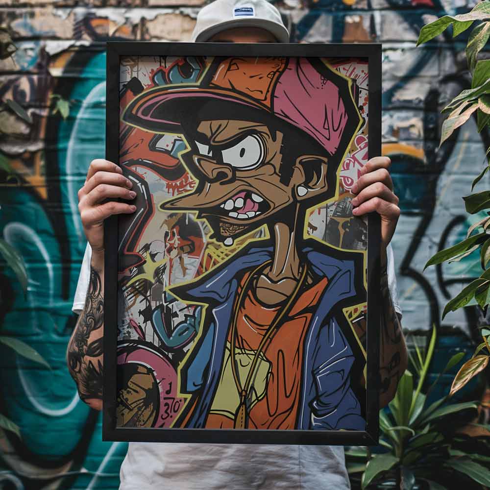 Caricature Portrait Graffiti Poster